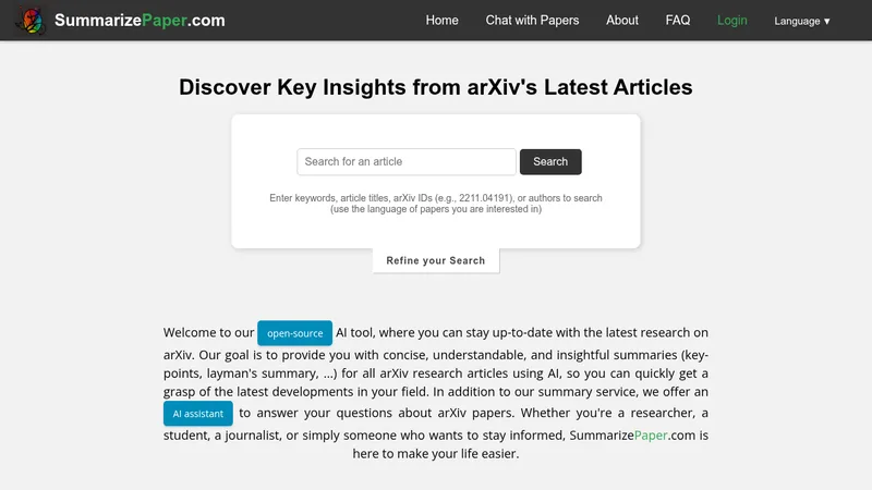 summarizepaper website