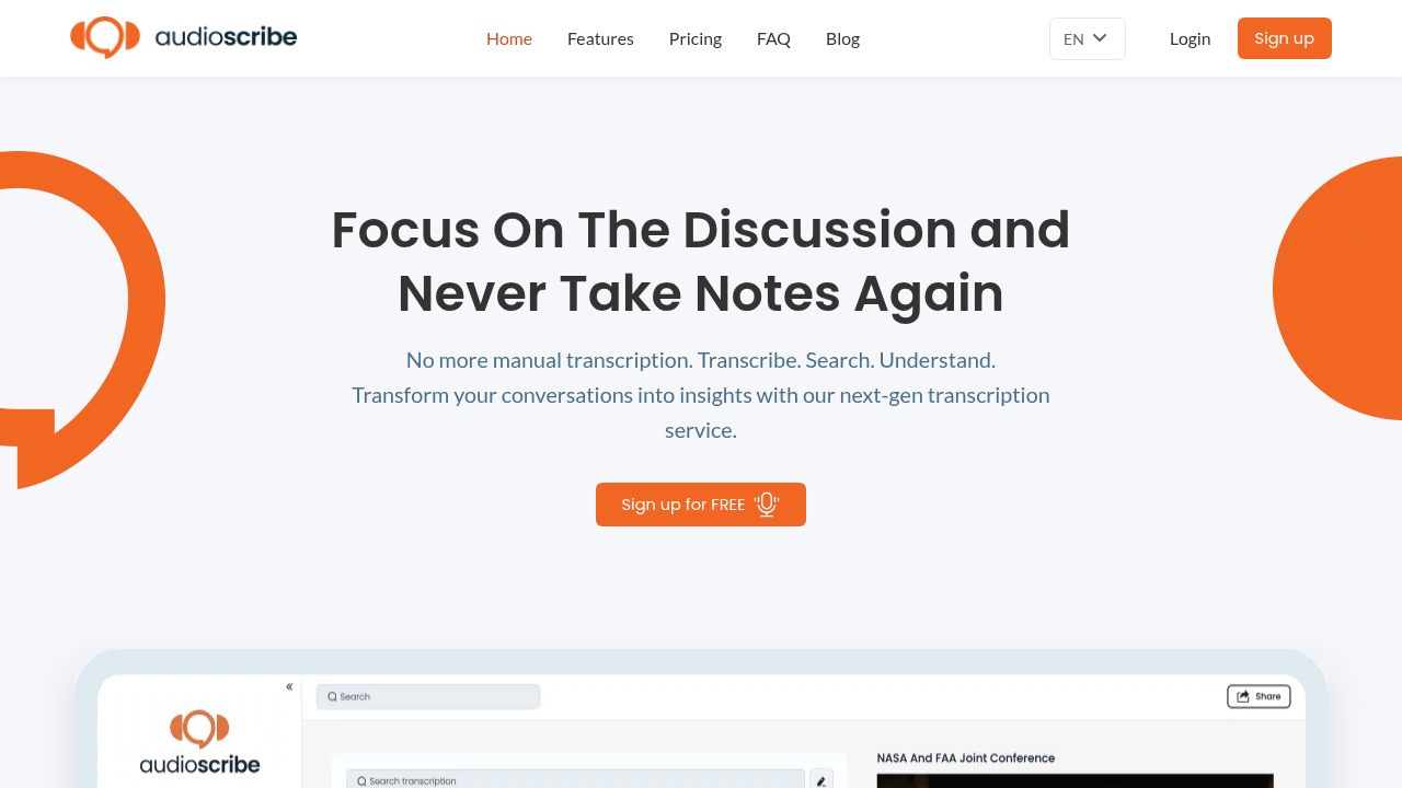audioscribe.io website
