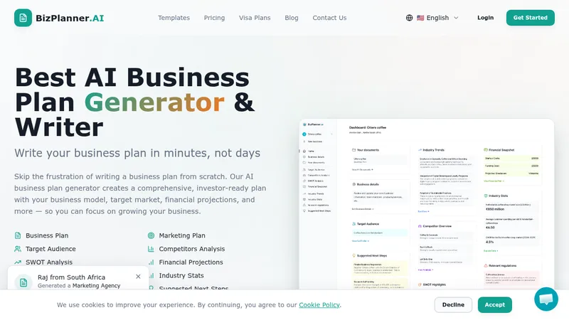 bizplanner ai website