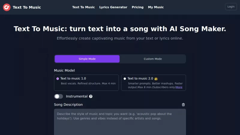AI Text To Music screenshot