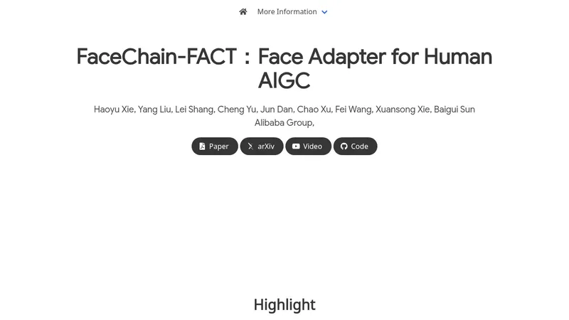 facechain-fact website