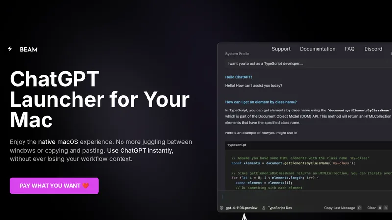 beam website