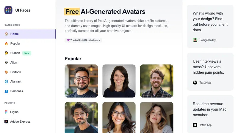 ui faces website