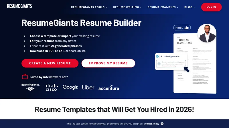 resumegiants website