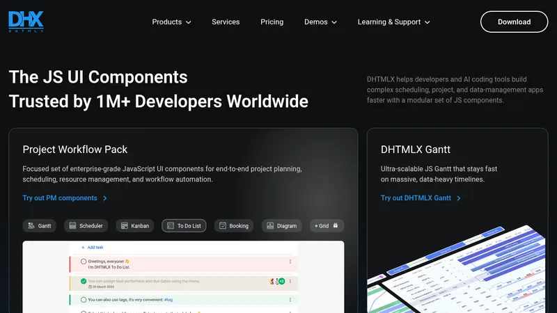 dhtmlx website