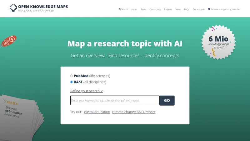 open knowledge maps website