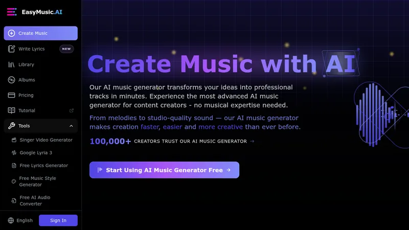 easymusic.ai website