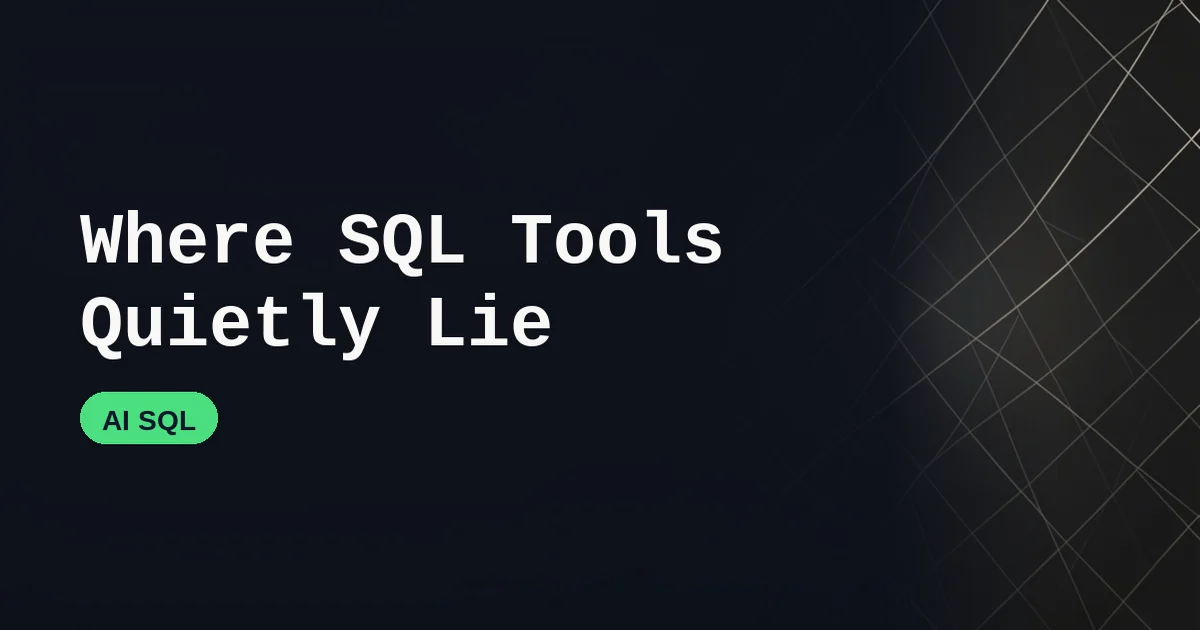 Where AI SQL Tools Shine, and Where They Quietly Lie About Your Data (2026)