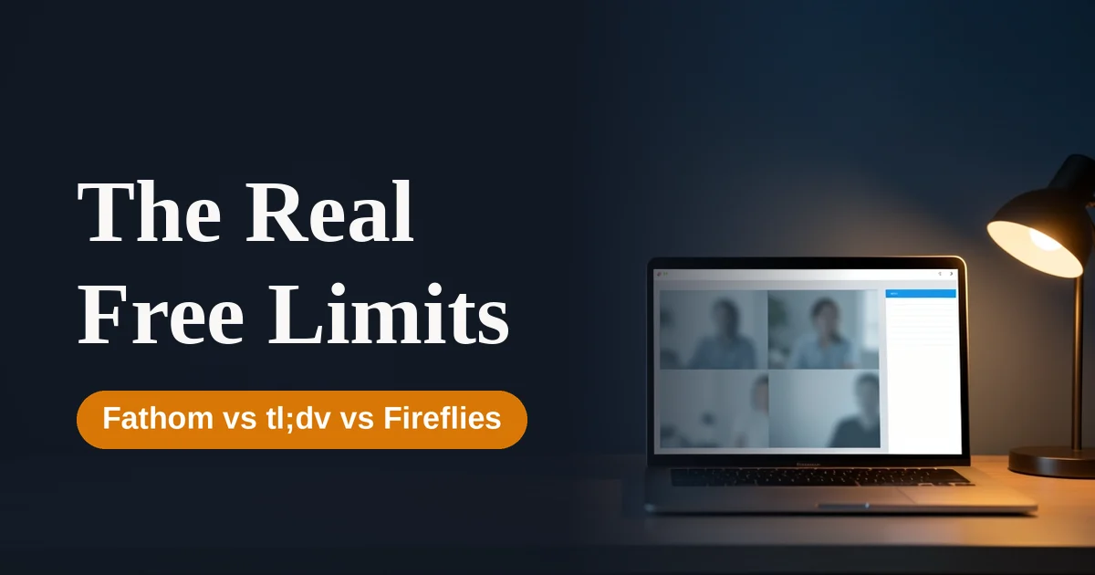 Free AI Meeting Notes: What Fathom, tl;dv, and Fireflies Cut Off in 2026