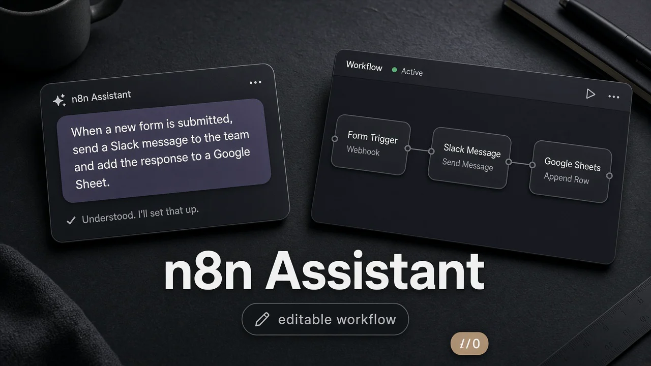 n8n Assistant: Describe an Automation, Get a Workflow You Can Still Edit