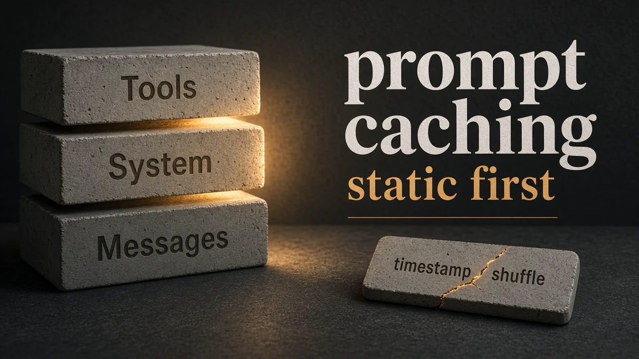 Prompt Caching Is the 2026 Prompt Skill: Static First, Don't Break the Prefix
