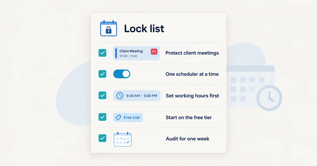 Lock list checklist for protecting client meetings and calendar settings from AI rescheduling